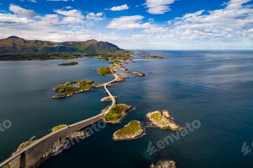 Preview: Atlantic Ocean Road aerial photography, Norway.