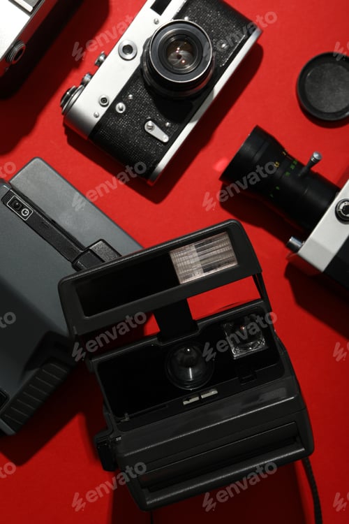 Preview: Retro cameras, shooting on retro cameras concept