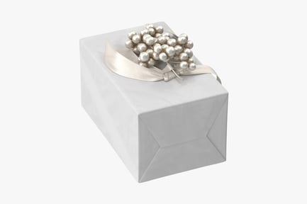 Preview: Elegant Gift Box with Pearl Embellishment
