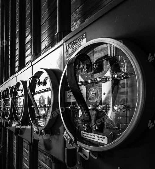 Preview: Row of electrical meters
