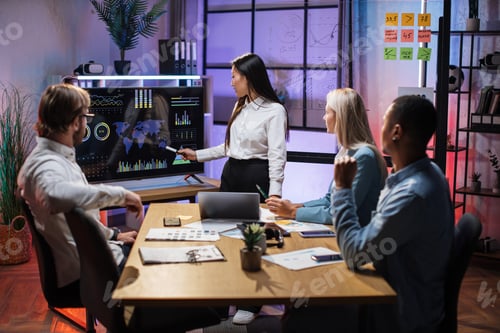 Preview: Business partners gathering at office room for brainstorming