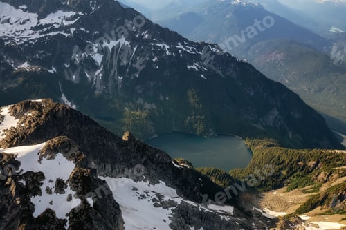 Preview: Aerial Canadian Nature Landscape Background