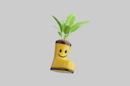 Preview: Happy boot plant pot