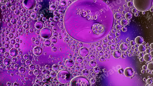 Preview: Abstract Colorful Food Oil Drops Bubbles and spheres Flowing on Water Surface