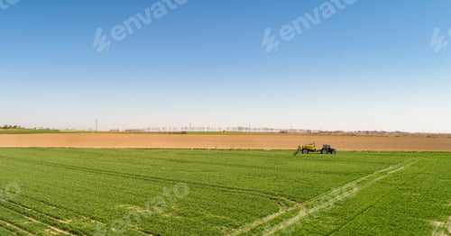 Preview: Tractor Spraying Herbicides on Field Agriculture