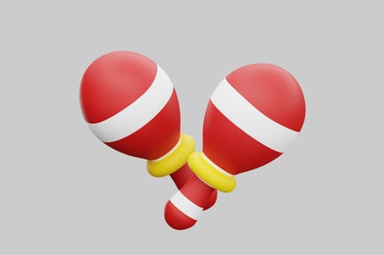 Preview: Cartoon maracas instrument set
