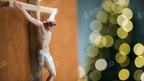 Preview: Holy Christ Symbol with blurred Tree background