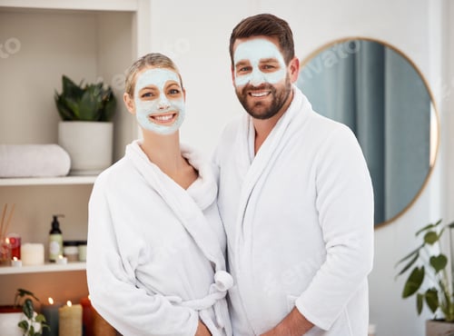 Preview: Less stress.. More Facials. Shot of a couple having a relaxing day at a spa.