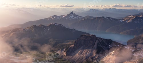 Preview: Canadian Mountain Aerial Landscape Nature Background Panorama
