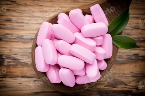 Preview: Homeopathic supplement. Alternative Medicine. Vitamin capsules.