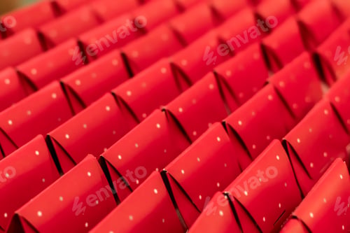 Preview: Christmas background. A lot of Christmas presents in. Red bags