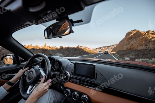 Preview: Driving car on the desert road