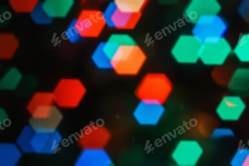 Preview: Background Abstract- Bokeh Blurry. Defocused- Festive Party. New Year- Beautiful Spark.