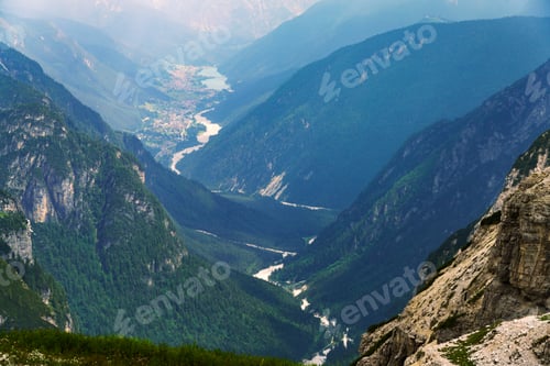 Preview: The road to Tre Cime di Lavaredo, Dolomites, at summer