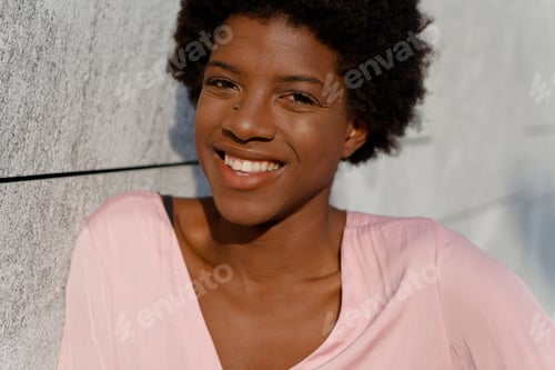 Preview: Black girl outdoors, Milano, Italy.