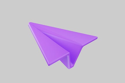 Preview: Simple purple paper airplane toy
