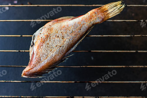 Preview: Raw Fish Whole, Headless Ready To Cook Seafood River Or Sea Product Tasty Serving Size Portion Top
