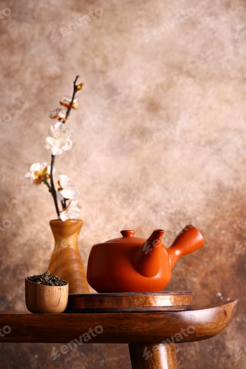 Preview: tea ceremony with ceramic Japanese teapot