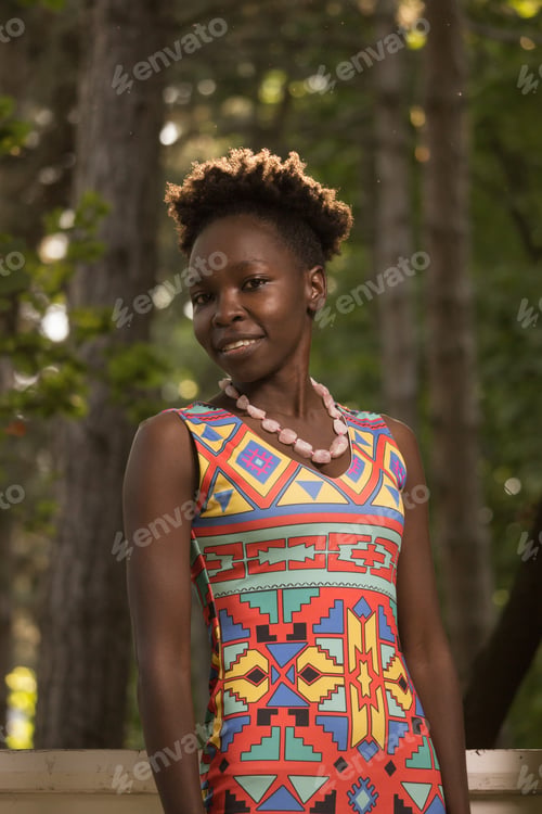 Preview: One, Young Adult, Black African American Woman, Arms Outstreched, Upper Body Shot, Urban Area