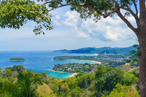 Preview: Sea, beach for travel background, Thailand. Nature landscape.
