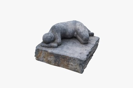 Preview: Reclining Stone Figure on Plinth