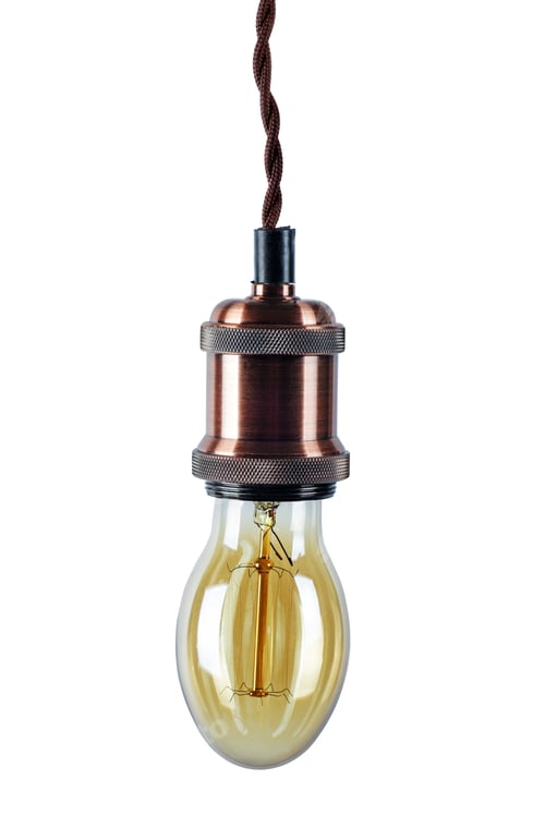Preview: Retro Filament Light Bulb Hanging on White