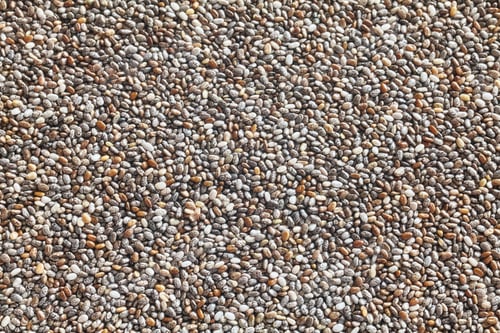 Preview: Close up picture of chia seeds, abstract natural food background.