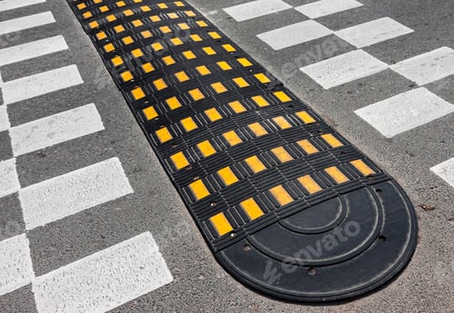 Preview: Road speed bump closeup