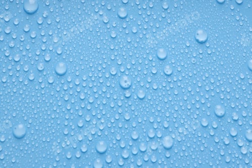 Preview: Blue background with water drops, close up