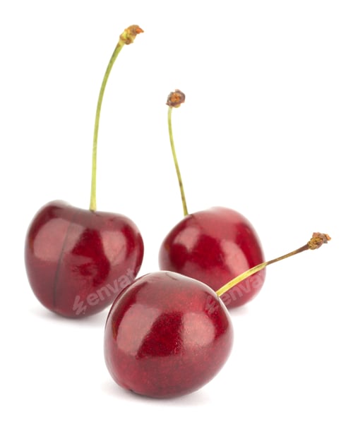 Preview: Cherry isolated on white background