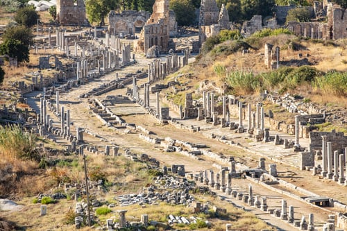 Preview: Nymphaeum of Perge. Ruins of ancient Pamphylian city located in Antalya Province, Turkey.