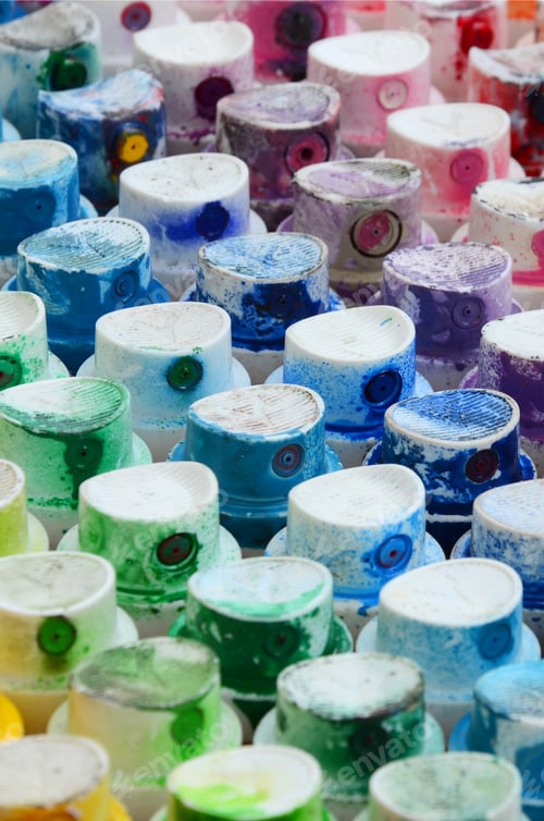 Preview: A pattern from a many nozzles from a paint sprayer for drawing graffiti