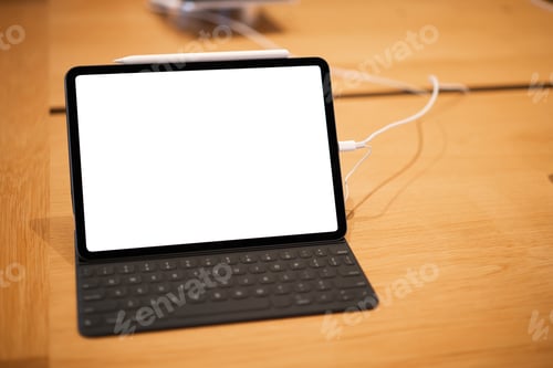 Preview: Mockup of tablet with keyboard