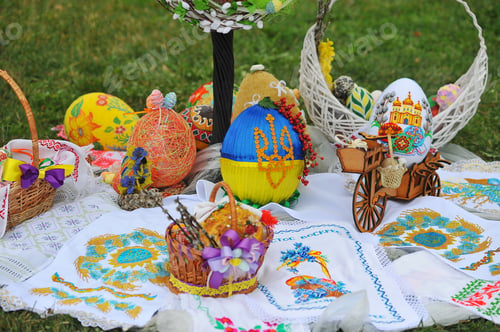 Preview: Uzhgorod in Ukraine April 06, 2017 Exhibition of Easter eggs in