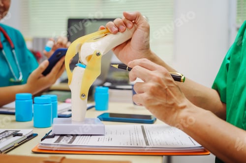 Preview: Three doctors sit together at a hospital desk, discussing bone health topics like osteoarthritis