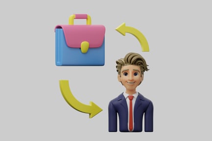 Preview: Business cycle with cartoon character