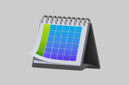 Preview: Desktop calendar page gradient design