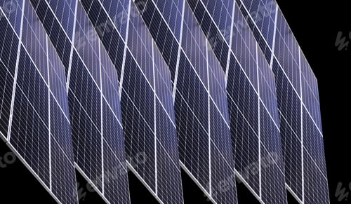 Preview: Solar panels solar cells on black background