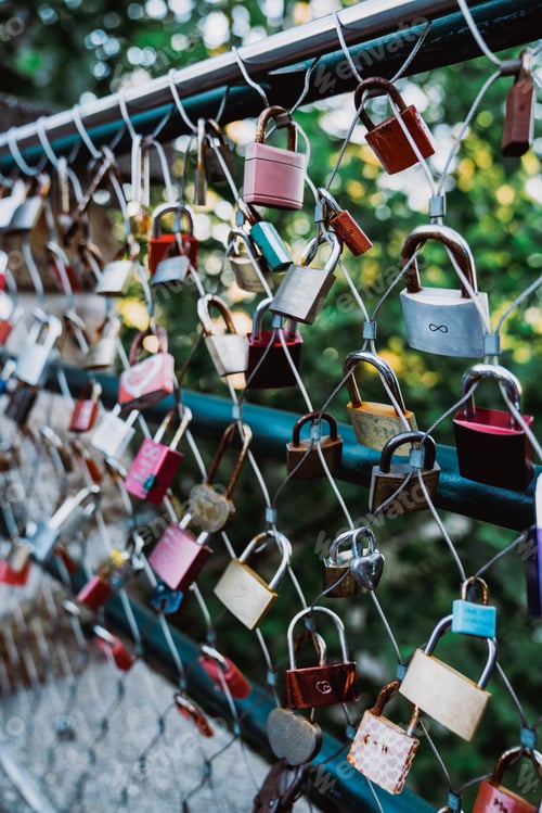 Preview: Love locks hanging on fence