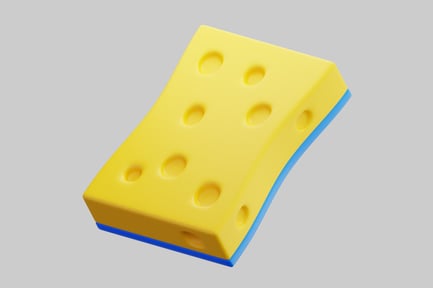 Preview: 3D Yellow Scrub Sponge Illustration