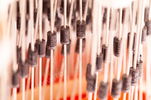 Preview: Metal rods with black iron small diodes