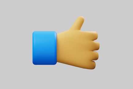 Preview: Thumbs up cartoon hand gesture