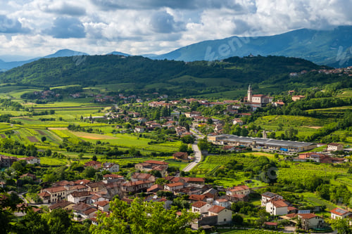 Preview: Idyllic Small Town and Vineyards in Slovenia's Vipava Valley