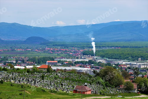 Preview: Beautiful landscape of cemetery in Reghin city at Mures, Romania