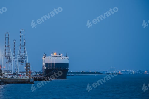 Preview: Transportation logistics and container dock cargo yard in shipyard transport logistic import export