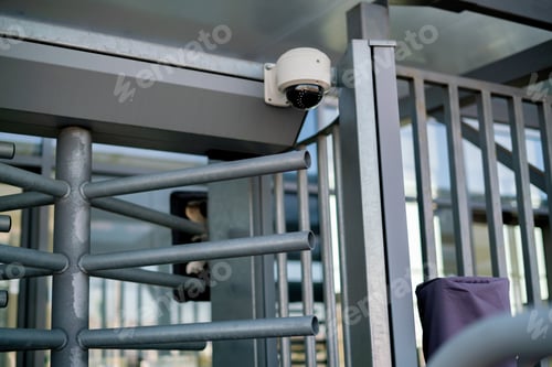 Preview: abstract company gate door system entrance, security safe concept