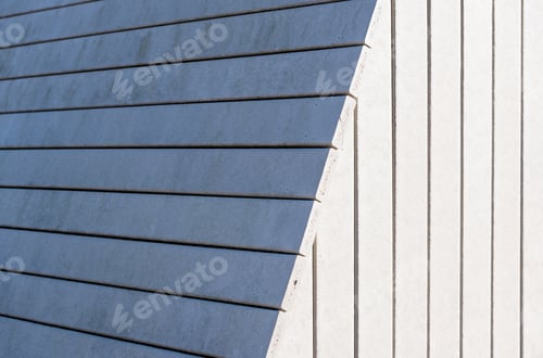 Preview: White Wooden Wall With A Shadow - Vertical Lines