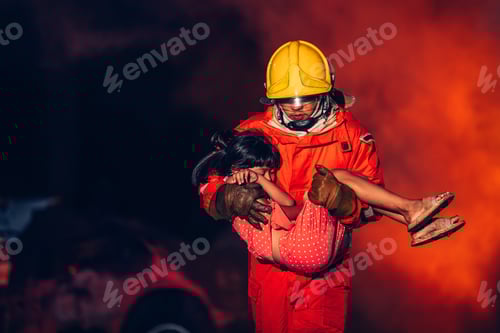 Preview: Fearless Firefighter Rescues Girl from Raging Fire and Smoke.