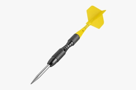 Preview: Steel Tip Dart with Yellow Flight