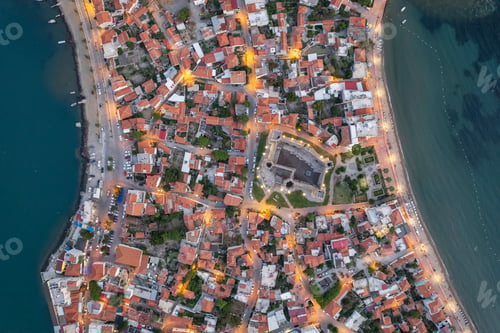 Preview: North Aegean shorelines aerial photography. Dikili Candarli Izmir Turkey.